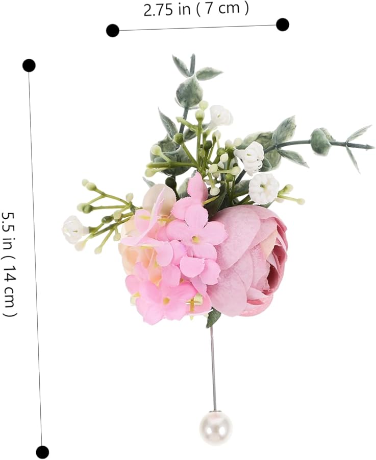 Realistic White Flower Corsage Brooch For Bride Bridesmaid Wedding Prom Party - Image 5